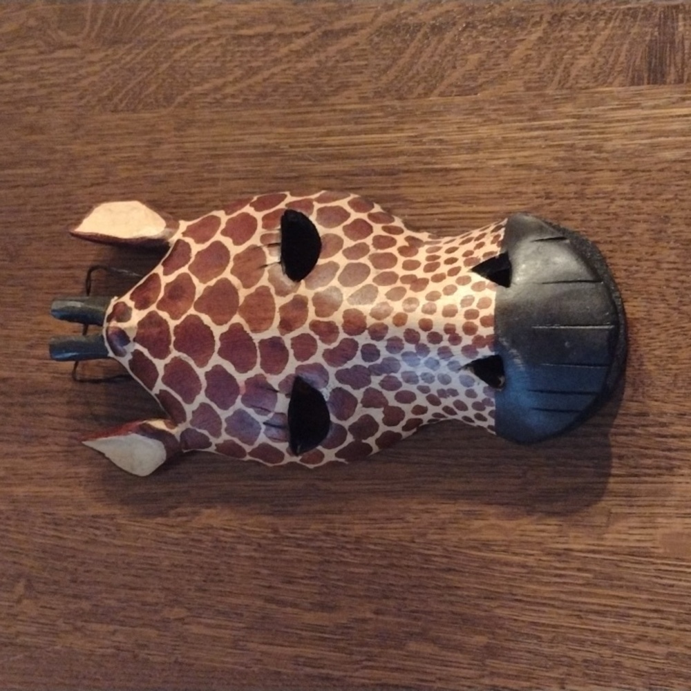 Giraffe African Safari Wood Wall Mask (b630)